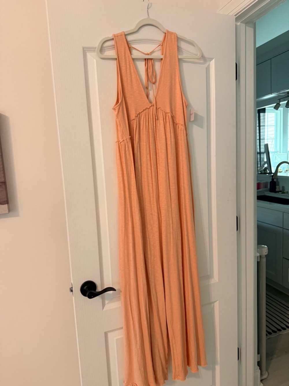 American Eagle Outfitters Peach Sunchaser V-Neck Jumpsuit